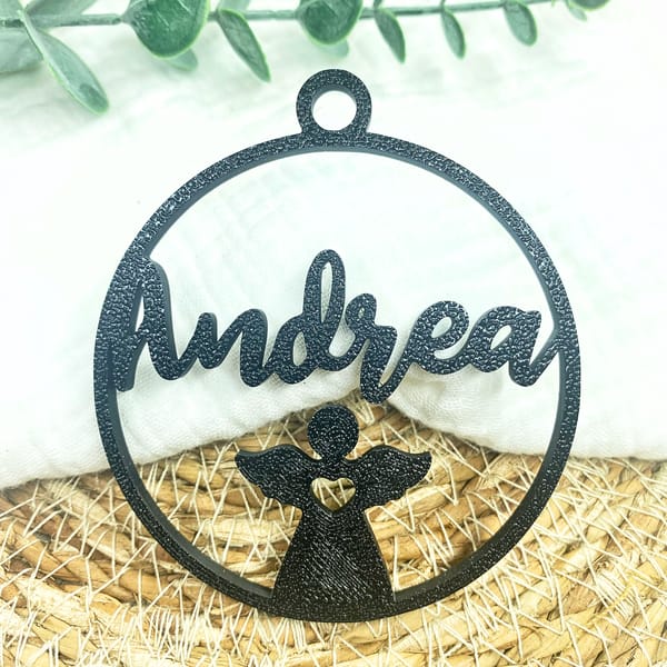 Christbaumschmuck personalisiert – Christbaumkugel Name – 3D Deko Weihnachten – Ornament Schneemann Engel Rentier – Geschenk Weihnachten