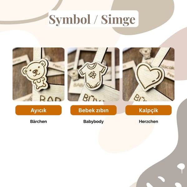 Schwangerschaft verkünden: Polaroid Holzrahmen fürs Ultraschallbild (12×9)| Türkisch: „Baba olacaksın“