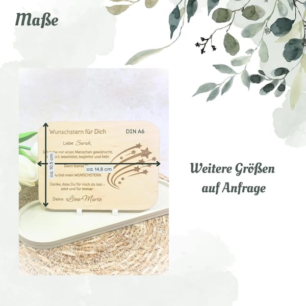Patenbrief Holz personalisiert | Taufgeschenk Patenurkunde Patentante Patenonkel | Geschenk Taufe Pate | Holzschild mit Name & Datum – Bild 6
