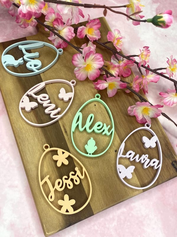 Osterdeko personalisiert | Ostergeschenk | Anhänger Ostern mit Name | Ostern | Osteranhänger | Holzanhänger | Osternest | Osterkorb