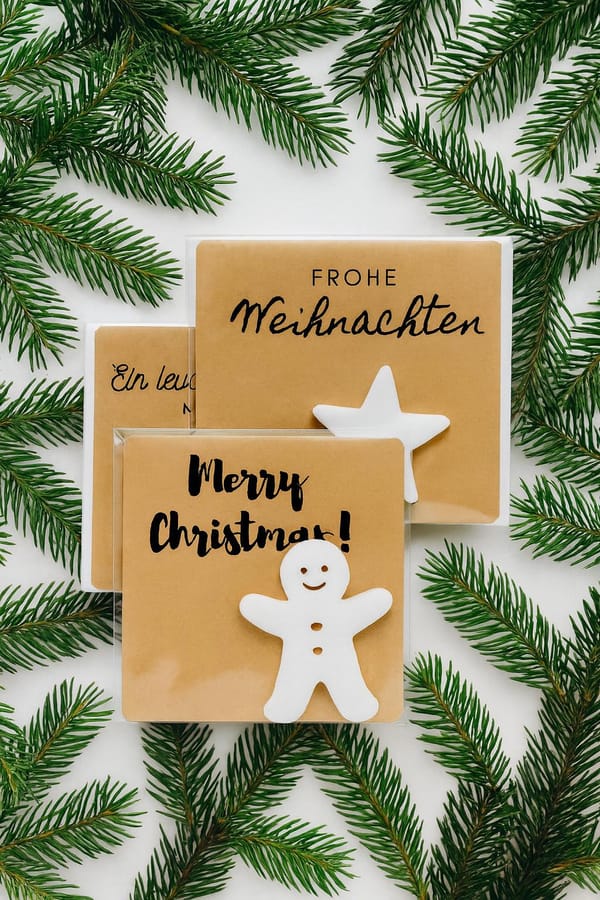 3D Gedruckte Weihnachts Glücksbringer - Handgemachte Mitbringsel & Gastgeschenke in Cellophantütchen - CharmWerk Weihnachtszauber