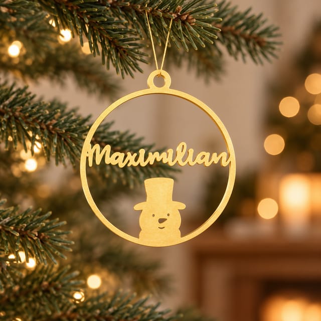 Christbaumschmuck personalisiert – Christbaumkugel Name – 3D Deko Weihnachten – Ornament Schneemann Engel Rentier – Geschenkidee Wichteln