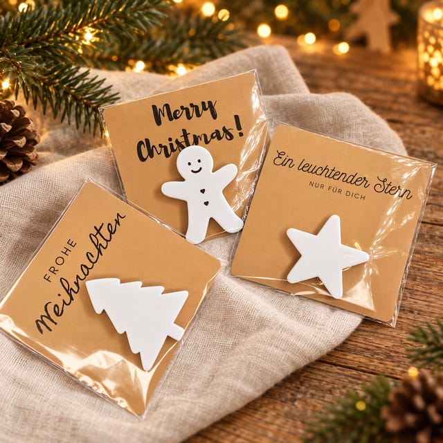 Weihnachts-Glücksbringer auf Karte