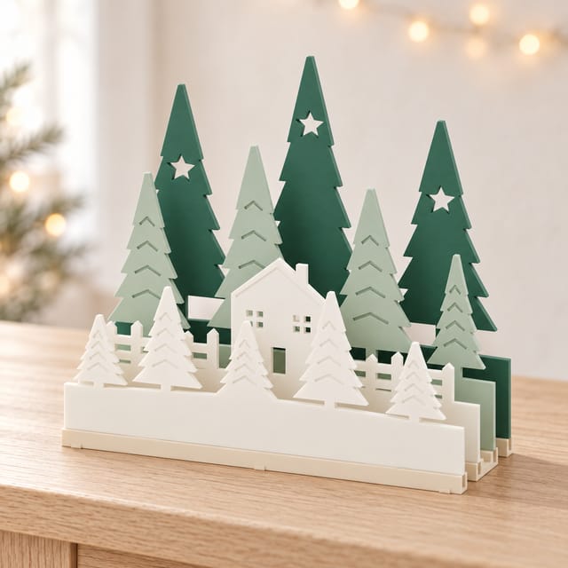 Winterlandschaft Winterwald – 12 Steckmotive als STL & 3MF