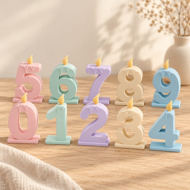Geburtstags-Zahlenkerzen 0–9 – komplettes STL- & 3MF-Set
