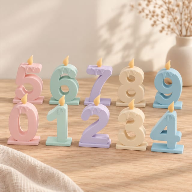 Geburtstags-Zahlenkerzen 0–9 – komplettes STL- & 3MF-Set