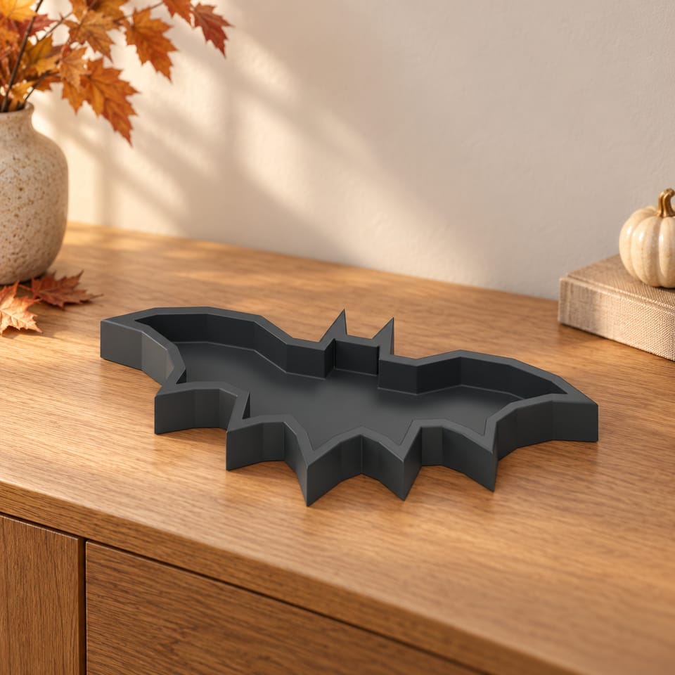 Klassische Fledermaus-Schale – Halloween STL & 3MF