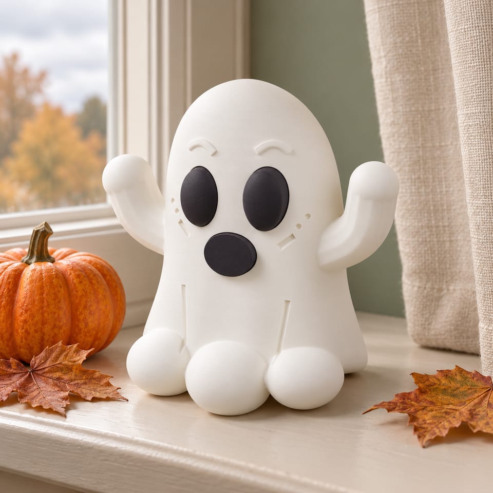 Kleiner Spukgeist – Halloween-Deko ohne AMS | STL & 3MF