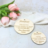 Personalisiertes Taufgeschenk Patenkind – Holzschild mit Gravur – Geschenk Patenonkel Patentante – Namensschild zur Taufe Geburt - Bild 7