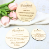 Personalisiertes Taufgeschenk Patenkind – Holzschild mit Gravur – Geschenk Patenonkel Patentante – Namensschild zur Taufe Geburt - Bild 9