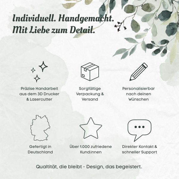 Personalisiertes Kreuz mit Name und Spruch – Taufe, Kommunion, Konfirmation, Firmung – Geschenk Holz Segenskreuz Taufkreuz