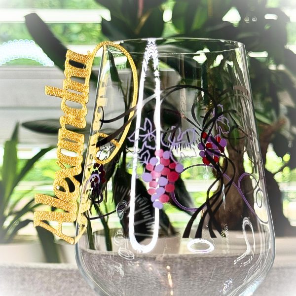 Glasmarkierer Tischkarte zum Einhängen Namensschild Personalisierter Glasanhänger Hochzeit Geburtstag Taufe Einschulung Platzkarte