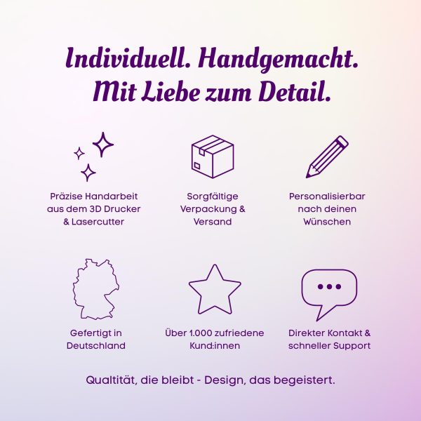 Tischkarte Hochzeit Holz personalisiert – Platzkarte mit Namen u. Hochzeitsdatum – Gastgeschenk nachhaltige Tischdeko mit Gravur - Taufe