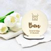Tischkarte Hochzeit Holz personalisiert – Platzkarte mit Namen u. Hochzeitsdatum – Gastgeschenk nachhaltige Tischdeko mit Gravur - Taufe - Bild 9