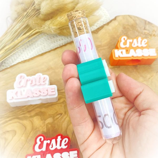 Einschulung Geldgeschenk „Erste Klasse“ | Personalisierbar mit Reagenzglas | Originelles Geschenk zum Schulanfang