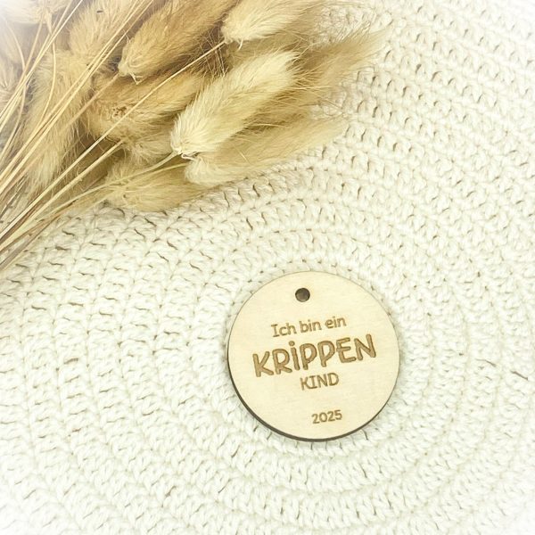 Holzanhänger Ich bin ein Kindergartenkind Kitakind Krippenkind 2025 - personalisiert – Geschenk zum Start oder Abschied