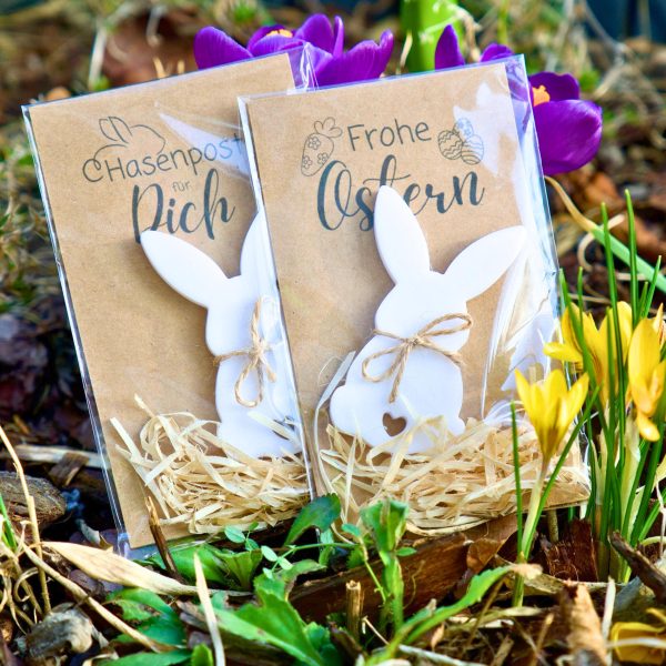 Hasenpost zu Ostern – Handgefertigte 3D-Osterkarte mit Hase im Nest