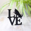 Stilvolle Wohnzimmer Dekoration LOVE HUND - Liebevolle Dekorationsidee Geschenkidee für Hundeliebhaber, für dein Zuhause - Bild 4