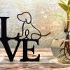 Stilvolle Wohnzimmer Dekoration LOVE HUND - Liebevolle Dekorationsidee Geschenkidee für Hundeliebhaber, für dein Zuhause - Bild 6